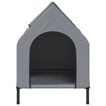 ZNTS Dog House Light Grey Oxford Fabric and Steel 172590