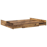 Storage Bed Frame Old Wood 140 x 200 cm Engineered Wood 3335299