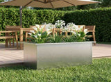 Garden Planter with LED Silver 40 x 80 x 40 cm Stainless Steel 8008162