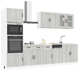 7 Piece Kitchen Cabinet Set Kalmar Grey Sonoma Engineered Wood 3314737