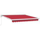 Retractable Awning Manual Red 350 x 250 cm Fabric, Metal 3330442