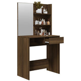 Dressing Table with Mirror Brown Oak 74.5x40x141 cm 820492