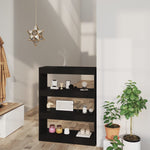 Book Cabinet/Room Divider Black 80x30x103 cm Engineered wood 811701