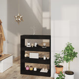 Book Cabinet/Room Divider Black 80x30x103 cm Engineered wood 811701