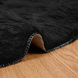 Faux Sheepskin Rug TAFALLA Black 200 cm Polyester 42021583