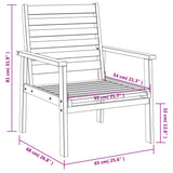 Garden Sofa Chair 2pcs 66.5x65x81 cm Solid Wood Acacia 366374
