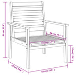 ZNTS 3 Piece Garden Lounge Set Solid Wood Acacia 3211806