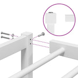 Metal Bed Frame without Mattress White 200x200cm 373680