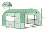 300 x 300cm Walk-In Polytunnel Greenhouse - Green T3398P317639