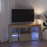 Corner LED TV Cabinet Wall-mounted Sonoma Oak 100 x 40 x 50 cm 889797