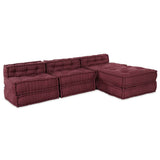 Modular Sofa 4 pcs Maroon Fabric 3315074