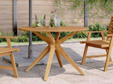 Garden Table Round 85x75 cm Solid Wood Acacia 367834
