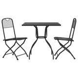 Garden Dining Set Anthracite Expanded metal mesh Compact Foldable 3211809