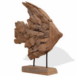 Fish Sculpture Teak 40x12x57 cm 244565