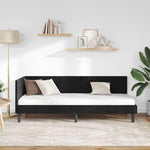 Corner Bed Frame with Headboard Black 80 x 200 cm Velvet 42016333