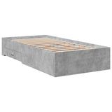 Bed Frame Concrete grey Engineered wood and plywood Single 3280436