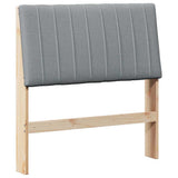 Upholstered Headboard Light Grey 90 cm Solid Pine Wood 879414