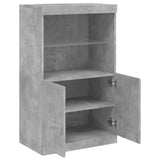 Sideboard with LED Lights Concrete Grey 60.5x37x100 cm 836668