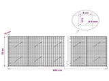 Gabion with 5 mm Wire and 5x5 cm Mesh 850x10x100 cm 3463979