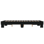 ZNTS Bed Frame without Mattress Black 120x190 cm Small Double 845887