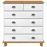 Chest of Drawer ASKIM White 91 x 40 x 95.5 cm Solid Pine Wood 4105420