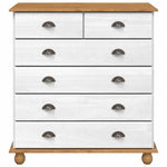 Chest of Drawer ASKIM White 91 x 40 x 95.5 cm Solid Pine wood 4105420