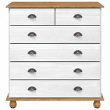 Chest of Drawer ASKIM White 91 x 40 x 95.5 cm Solid Pine wood 4105420