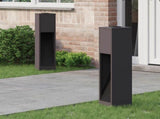 Solar Led Pathway Light 2 pcs Black Cold Rolled Steel 879716