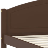 Bed Frame without Mattress Dark Brown Solid Pine Wood 160x200cm 322045