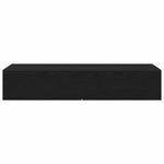 ZNTS Wall Shelf with Drawers Black 100x36x19 cm Engineered Wood 859987