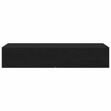Wall Shelf with Drawers Black 100x36x19 cm Engineered Wood 859987