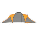 Camping Tent 6 Persons Grey and Orange 93186