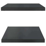 Wall Shelves 2 pcs 75x40 cm Black Stainless Steel 30290