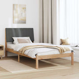Bed Frame with Headboard Brown 100 x 200 cm Solid Pine Wood 878910