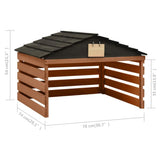 Robotic Lawn Mower Garage Black and Brown 78x74x54 cm Firwood 315301