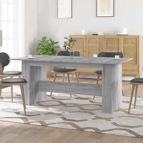 ZNTS Dining Table Grey Sonoma 180x90x76 cm Engineered Wood 838193