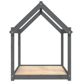 Dog Bed Grey 111x80x100 cm Solid Wood Pine 822219
