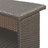3 Piece Garden Bar Set with Cushions Poly Rattan Brown 3095399
