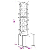 Garden Raised Bed with Trellis and Self Watering System Grey 317577