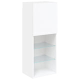 6 Piece TV Wall Units with LED White Engineered Wood 3216732