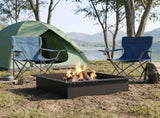 Fire Pit Ring Black 80 x 80 x 25 cm Steel 8012628