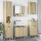 Bathroom Furniture Set Sonoma Oak Engineered wood, Metal 3393115