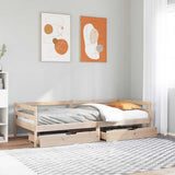 Daybed with Drawers without Mattress 90x200 cm Solid Wood 3302047