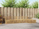 Outdoor Sofa Set 5 pcs White Solid Acacia Wood 3391684