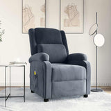 Massage Chair Dark Grey Velvet 342411