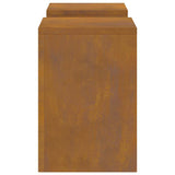 Plant Stand 2 pcs Rusty 24 x 24 x 35 cm Weathering Steel 865812