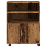 Rolling Cabinet Old Wood 60x48x81 cm Engineered Wood 853171
