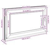 Basement Window RISOR 100 x 60 cm PVC and Glass Anthracite 42047334