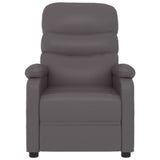 Recliner Chair Grey Faux Leather 342689