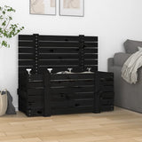 Storage Box Black 91x40.5x42 cm Solid Wood Pine 825002
